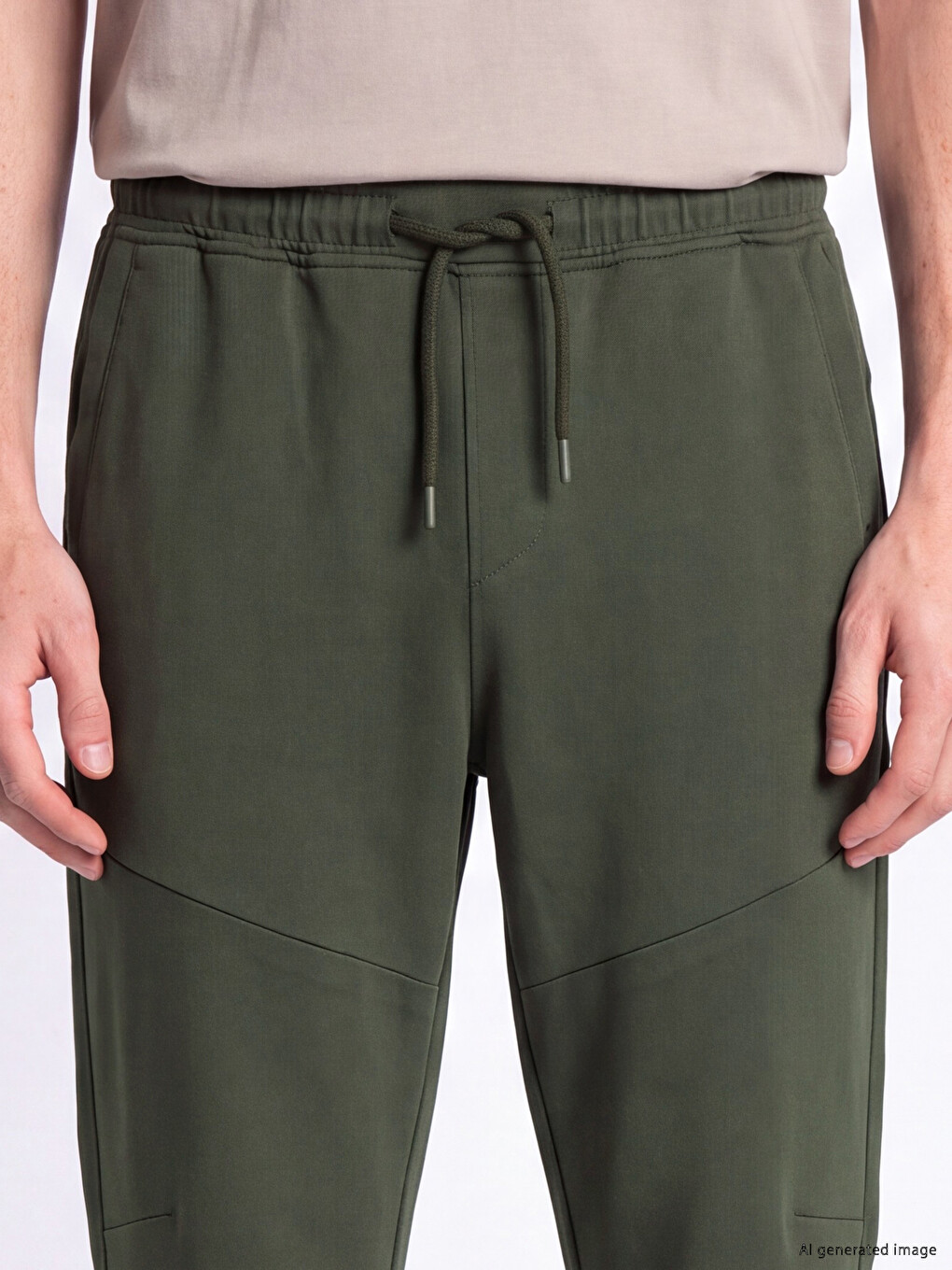 Yeşil Regular Fit Erkek Jogger Pantolon-2