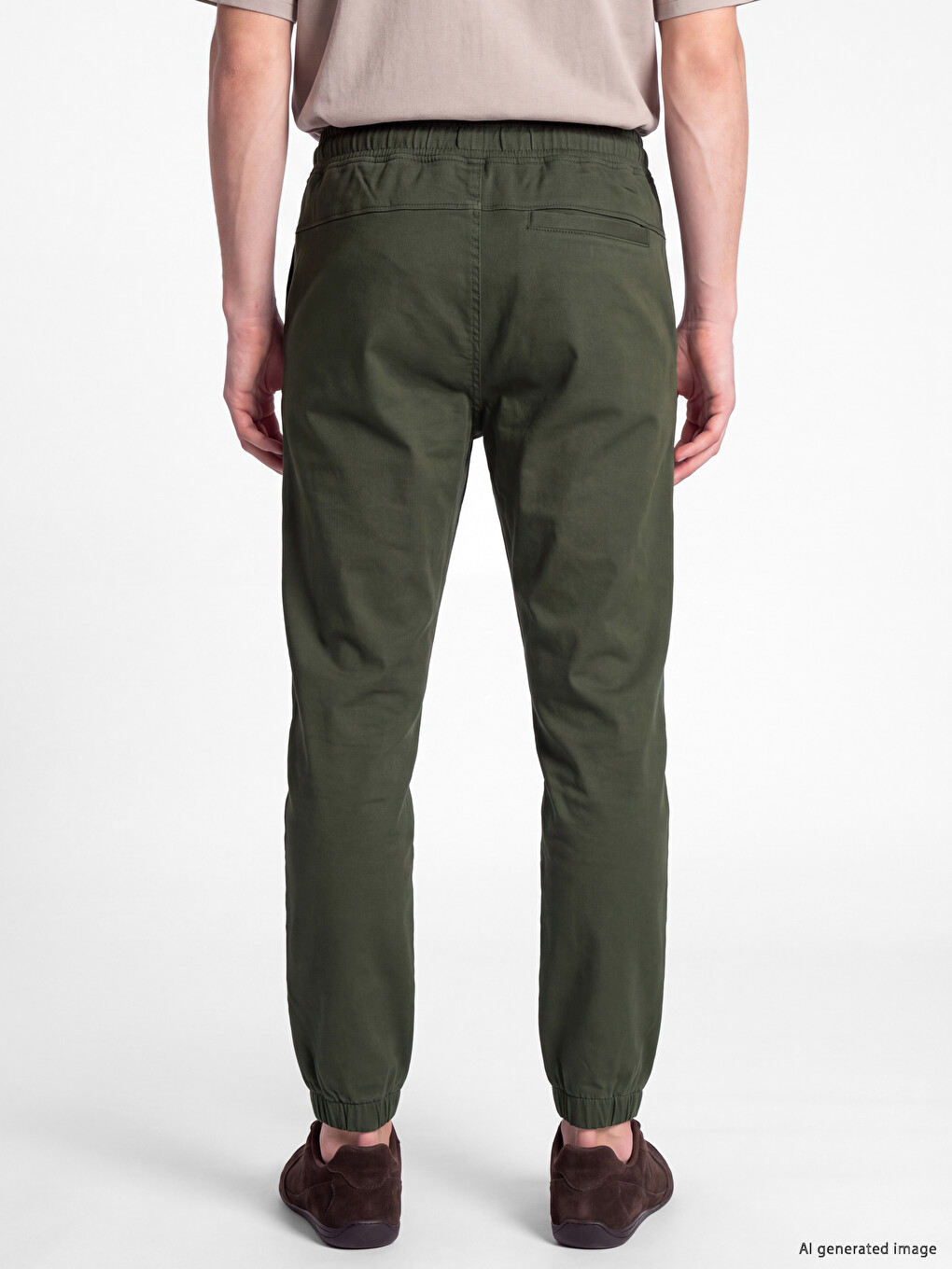 Yeşil Regular Fit Erkek Jogger Pantolon-3