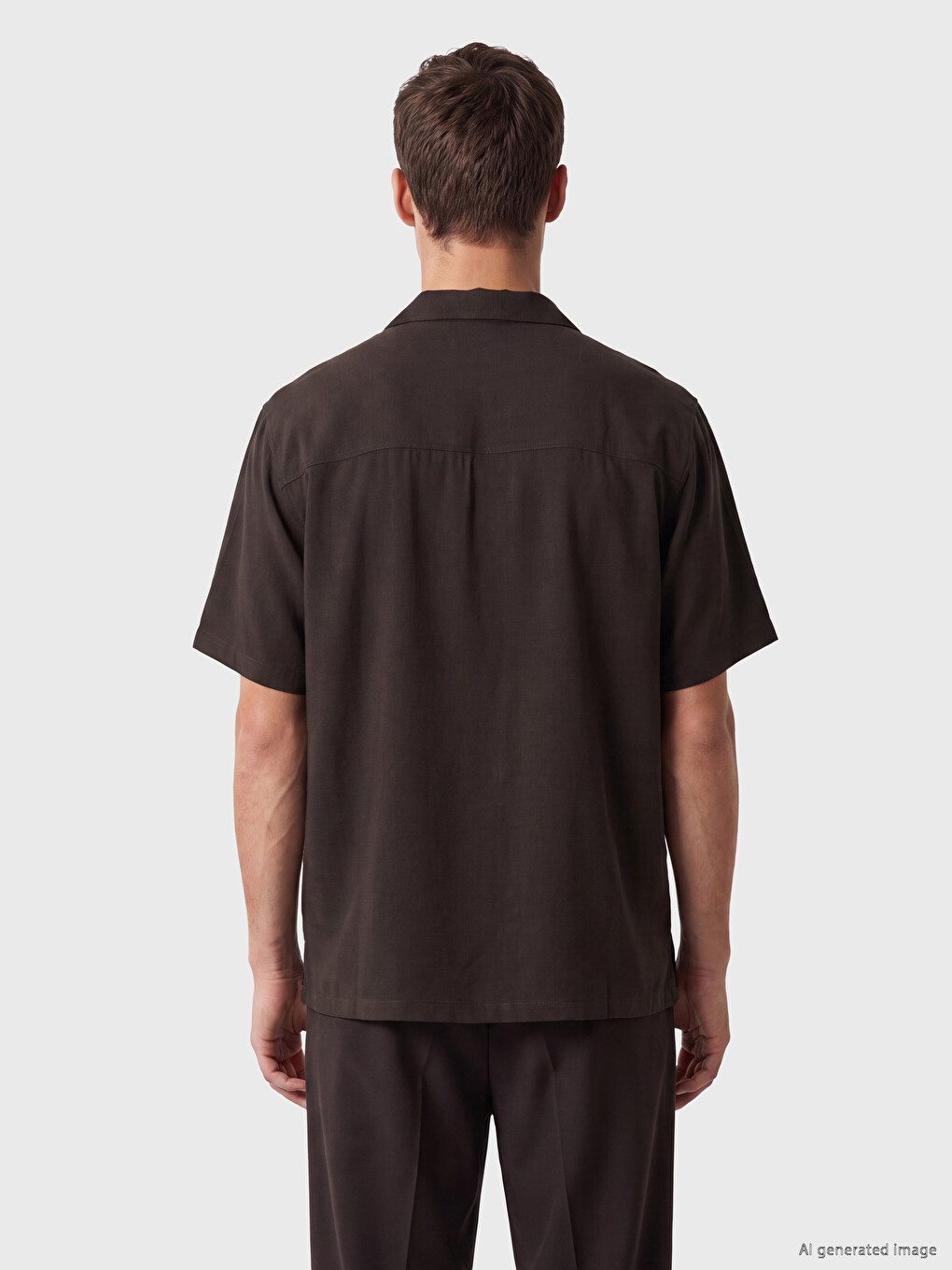 Regular Fit Resort Collar Short Sleeve Men's Shirt-3