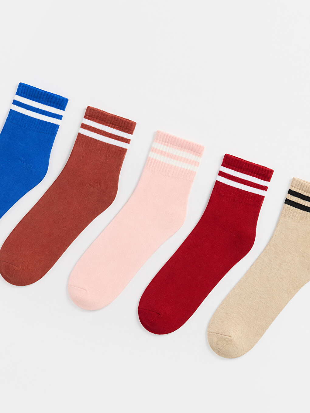 Striped Women's Ankle Socks 5 Pack-1