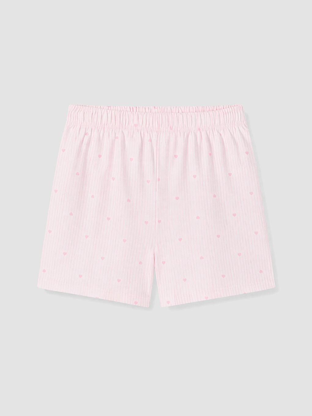 Pembe Gömlek Yaka Kız Çocuk Şortlu Pijama Takımı-4