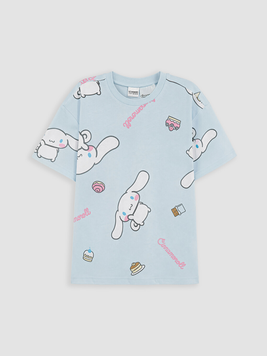 Mavi Cinnamoroll Baskılı Kız Çocuk Pijama Takımı-1