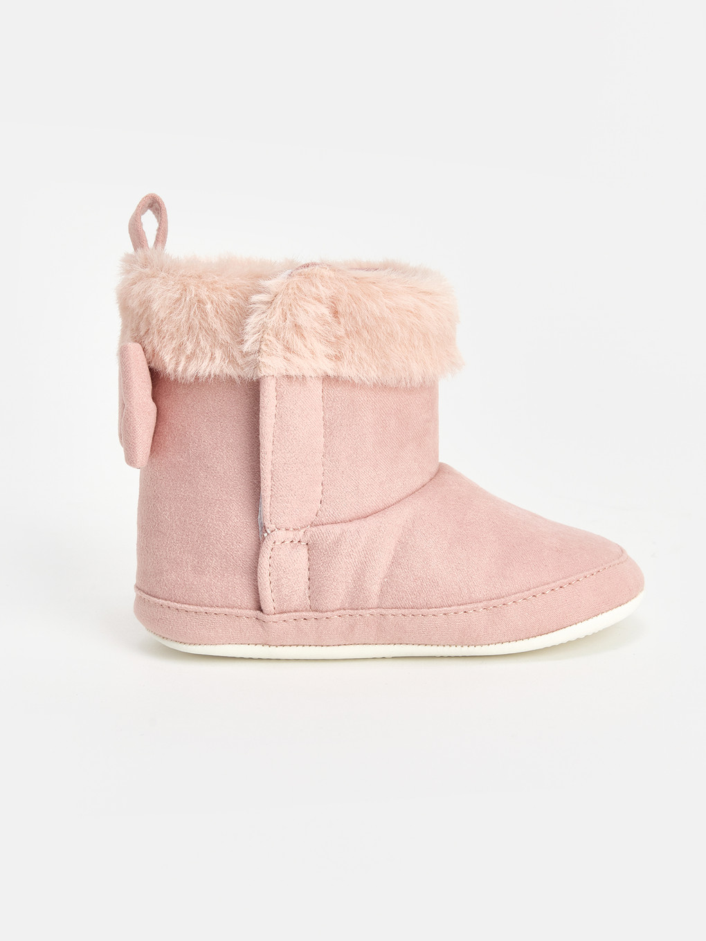 Pembe Bilekleri Kürklü Kız Bebek Ev Botu-1