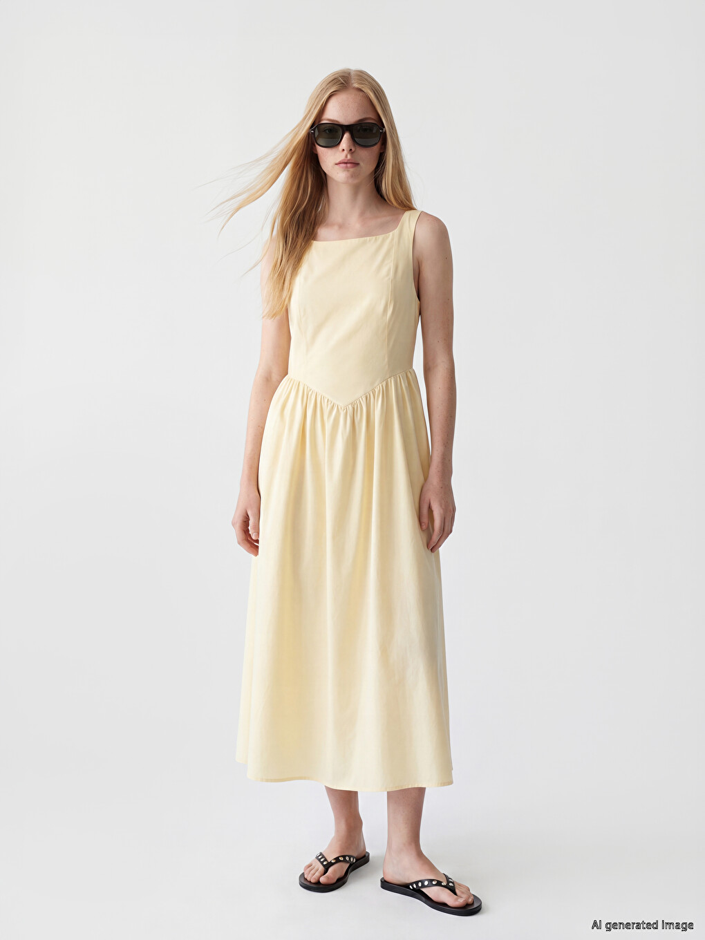 Woman Yellow Dress