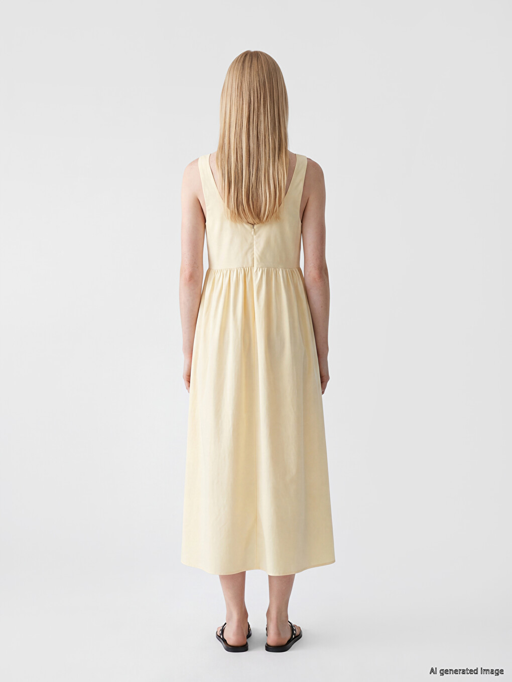Woman Yellow Dress-3