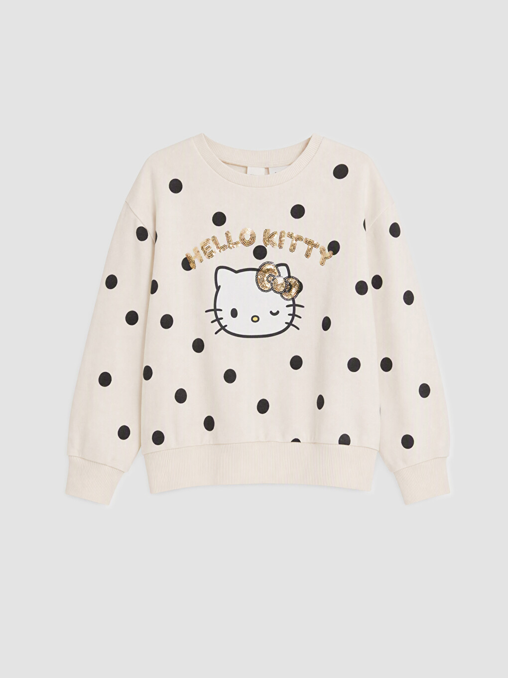 Ekru Hello Kitty Kız Çocuk Sweatshirt