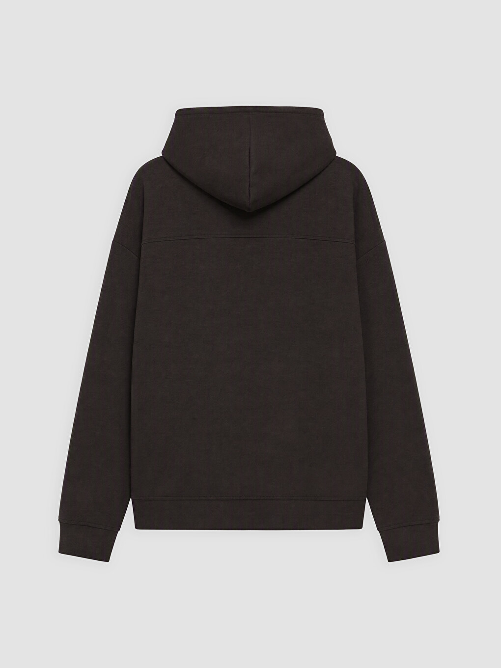 Kahverengi Kapüşonlu Soft Touch Oversize Kadın Fermuarlı Sweatshirt-1