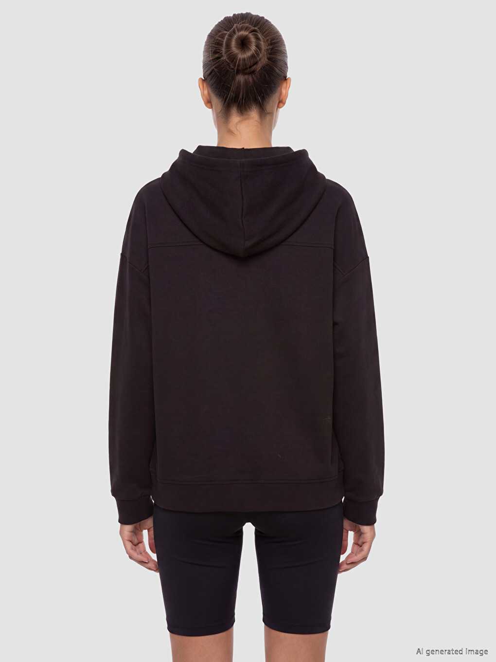 Hooded Soft Touch Oversize Women's Zippered Sweatshirt-3