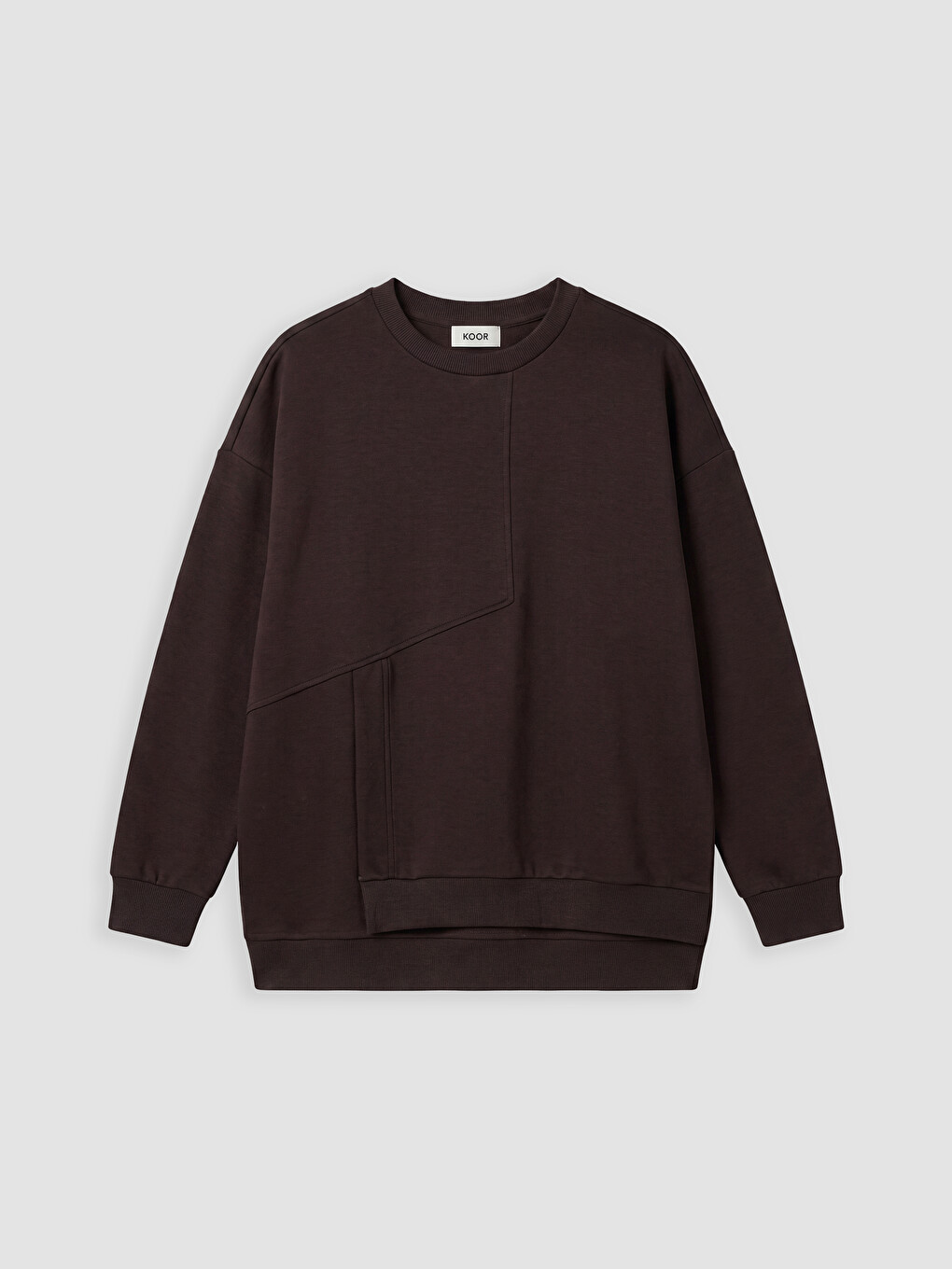 Kahverengi Soft Touch Oversize Kadın Sweatshirt-4