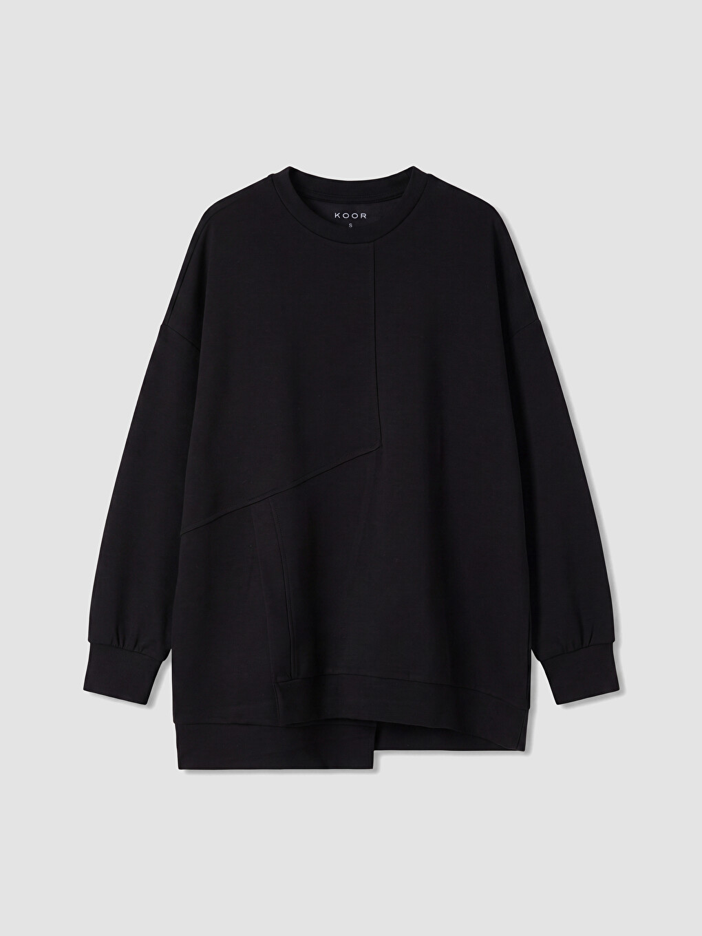Siyah Soft Touch Oversize Kadın Sweatshirt-4