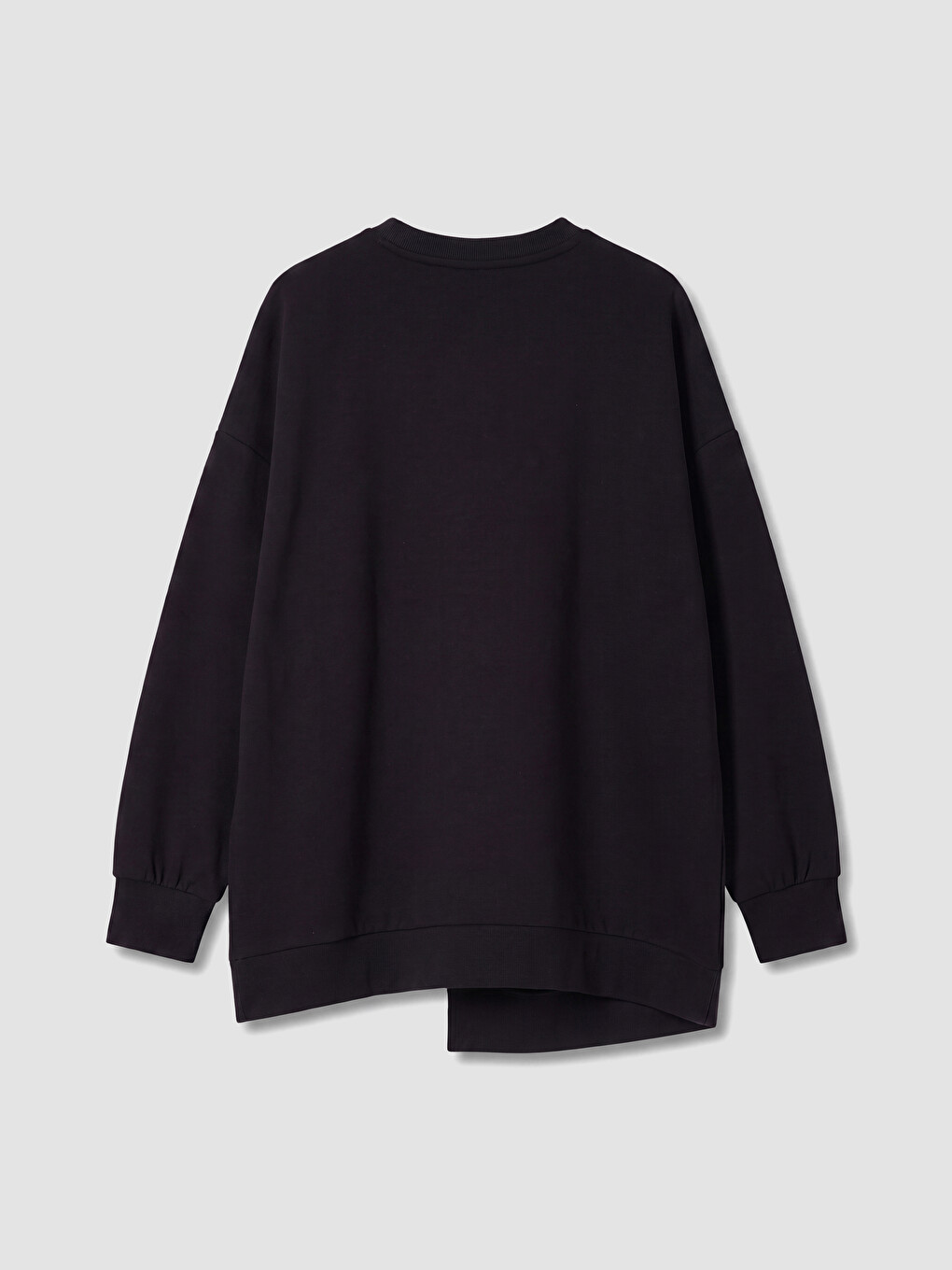 Siyah Soft Touch Oversize Kadın Sweatshirt-6