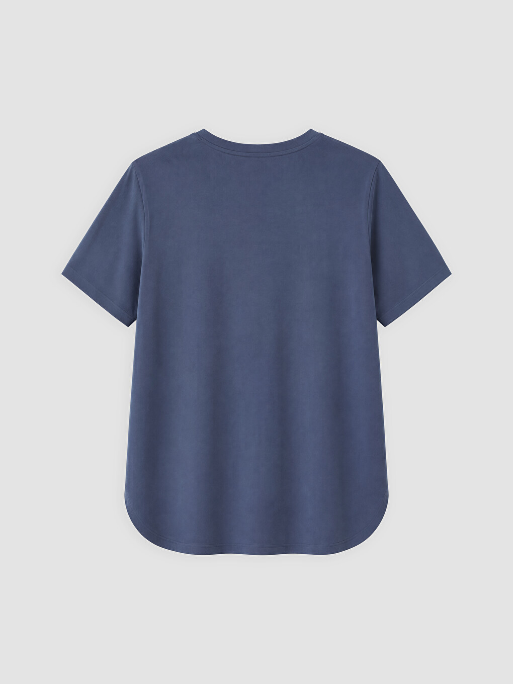 Lacivert Modal Karışımlı Oversize Kadın Spor Tişört-5