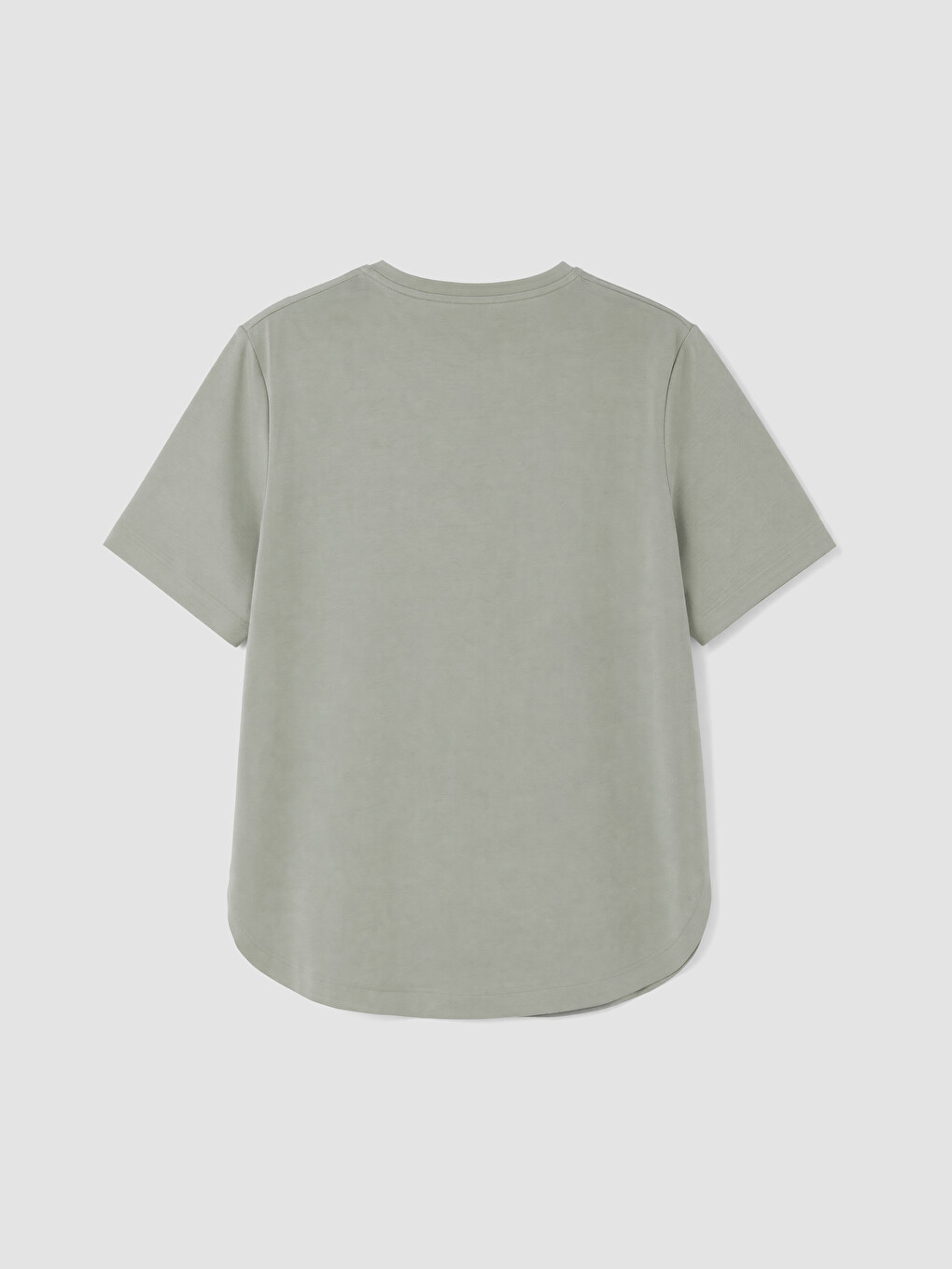 Haki Modal Karışımlı Oversize Kadın Spor Tişört-1