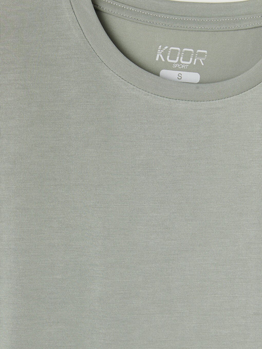 Haki Modal Karışımlı Oversize Kadın Spor Tişört-2