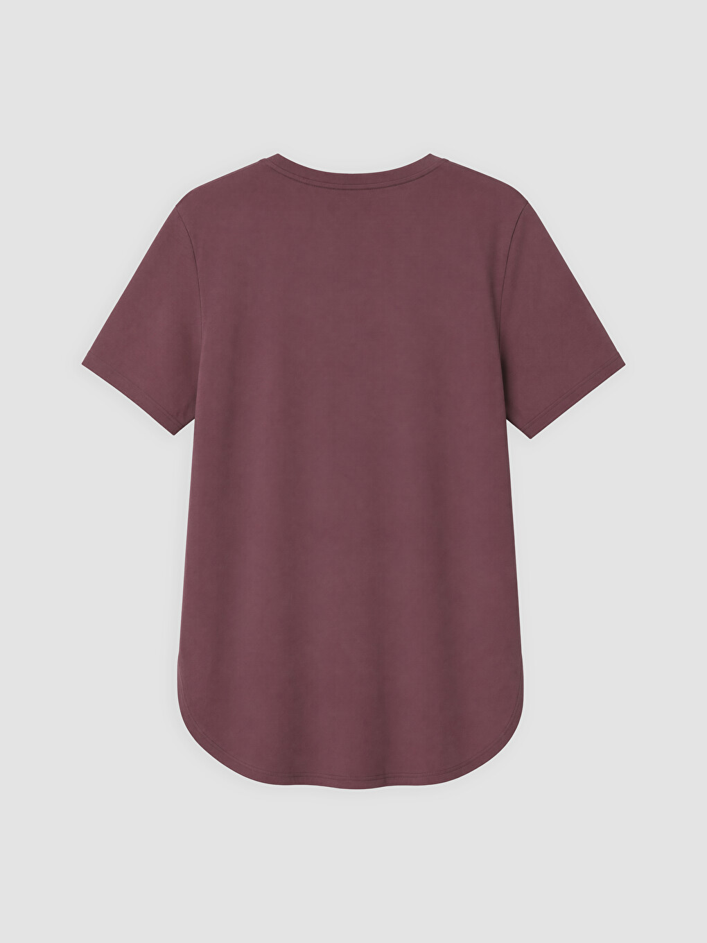 Bordo Modal Karışımlı Oversize Kadın Spor Tişört-5
