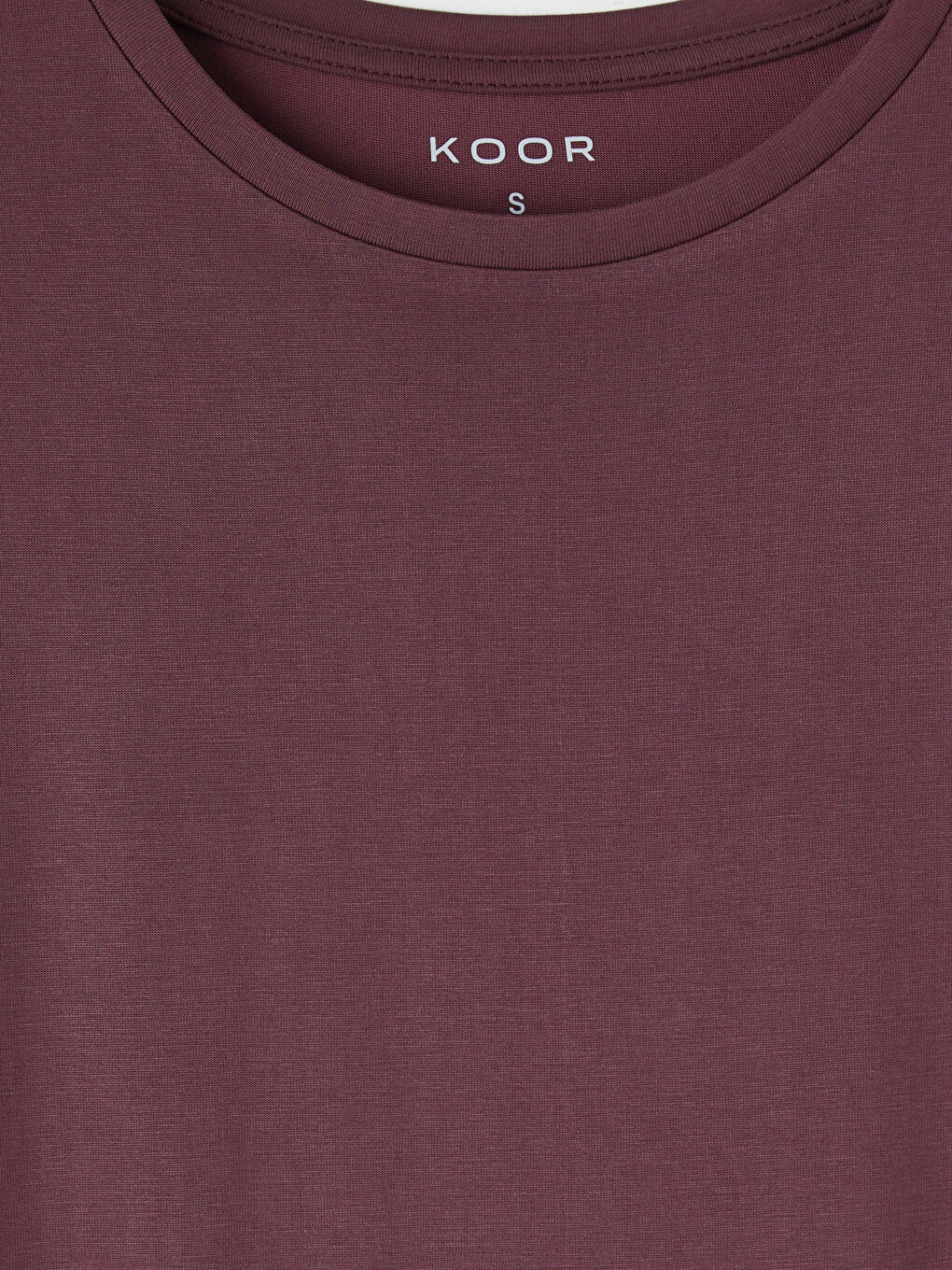Bordo Modal Karışımlı Oversize Kadın Spor Tişört-6