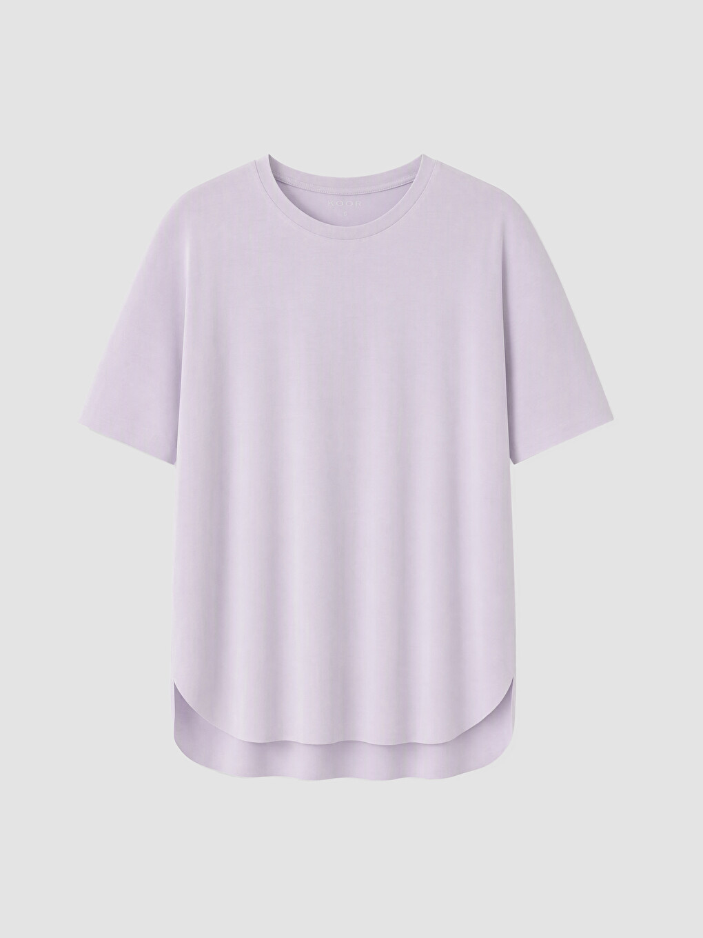 Lila Modal Karışımlı Oversize Kadın Spor Tişört