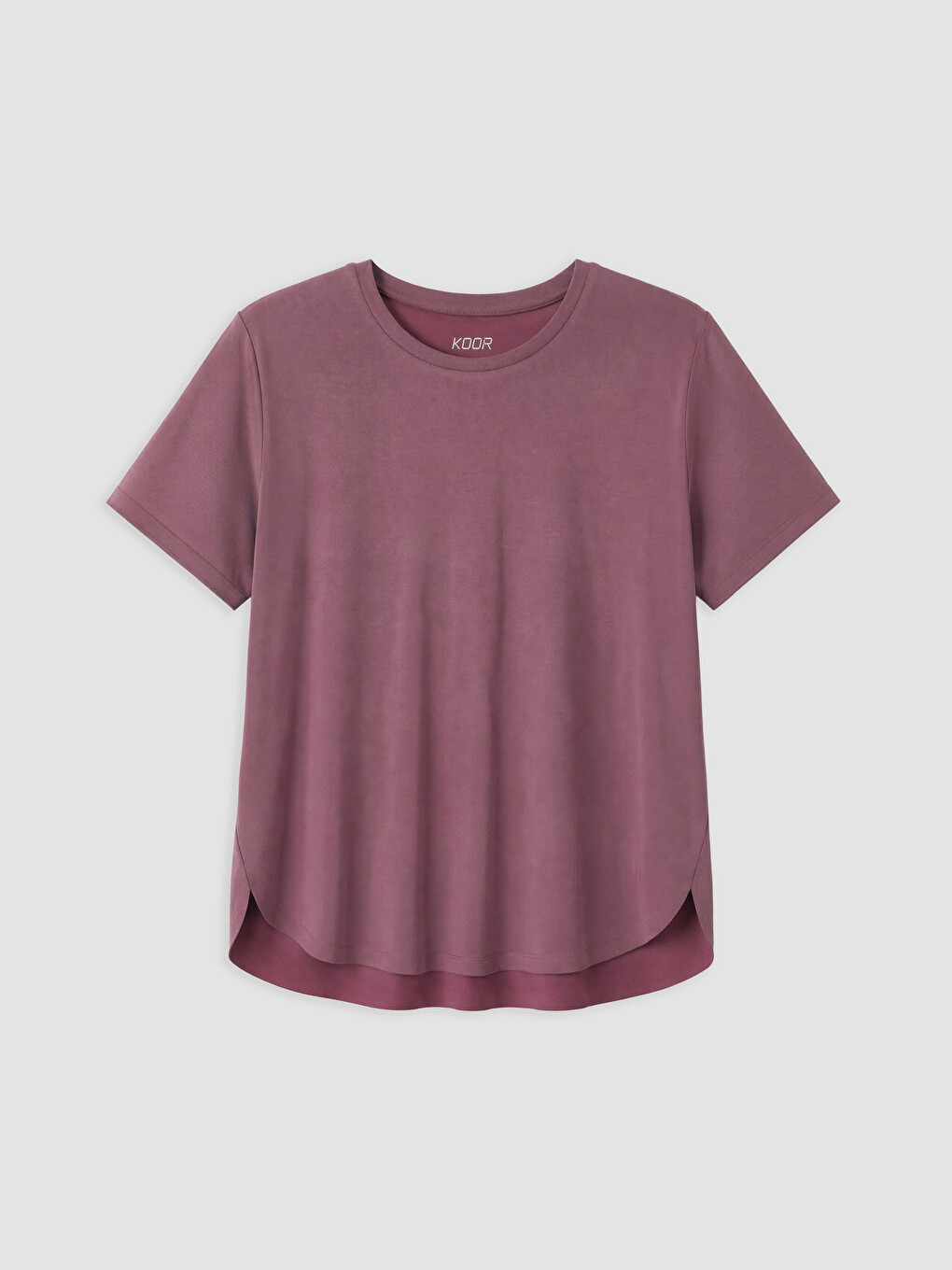 Bordo Modal Karışımlı Oversize Kadın Spor Tişört