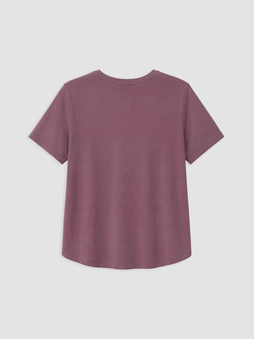 Bordo Modal Karışımlı Oversize Kadın Spor Tişört-1