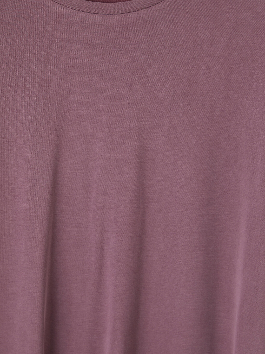 Bordo Modal Karışımlı Oversize Kadın Spor Tişört-2