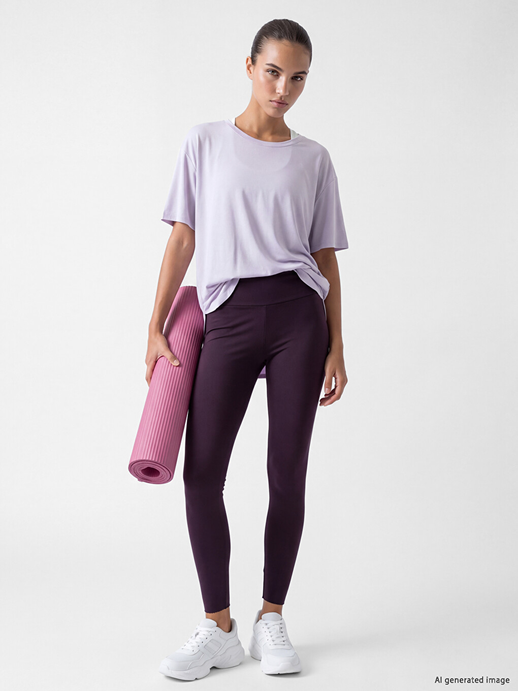 T-shirt Sportiv Oversize Me Modal Për Gra-1