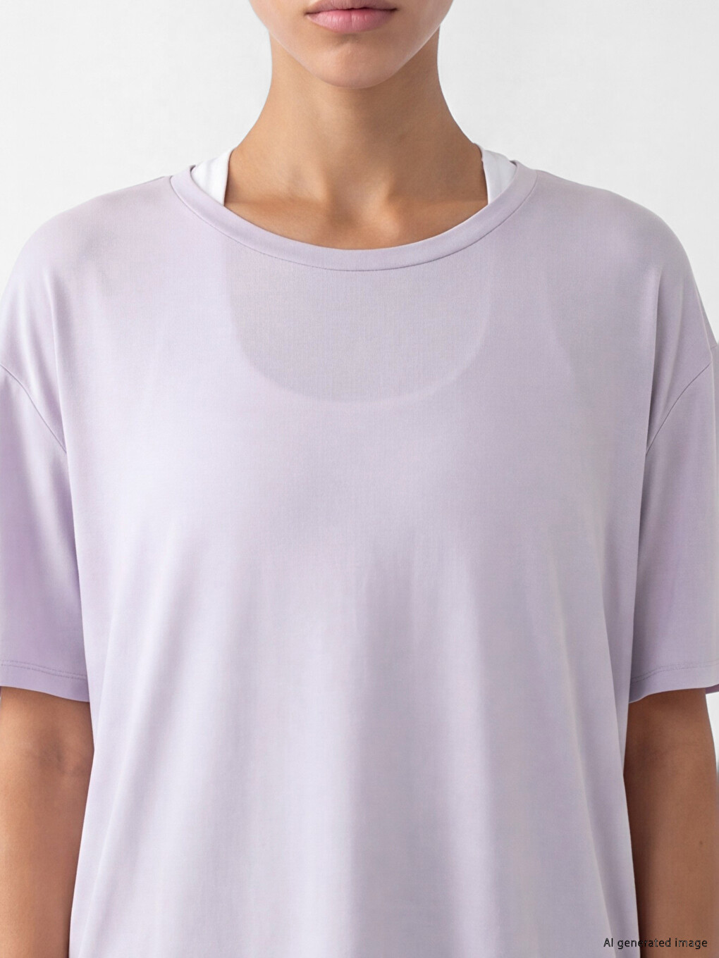 T-shirt Sportiv Oversize Me Modal Për Gra-2