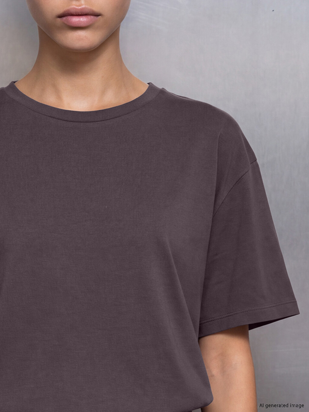 Oversize Modal Blended Women's Sport T-shirt-2