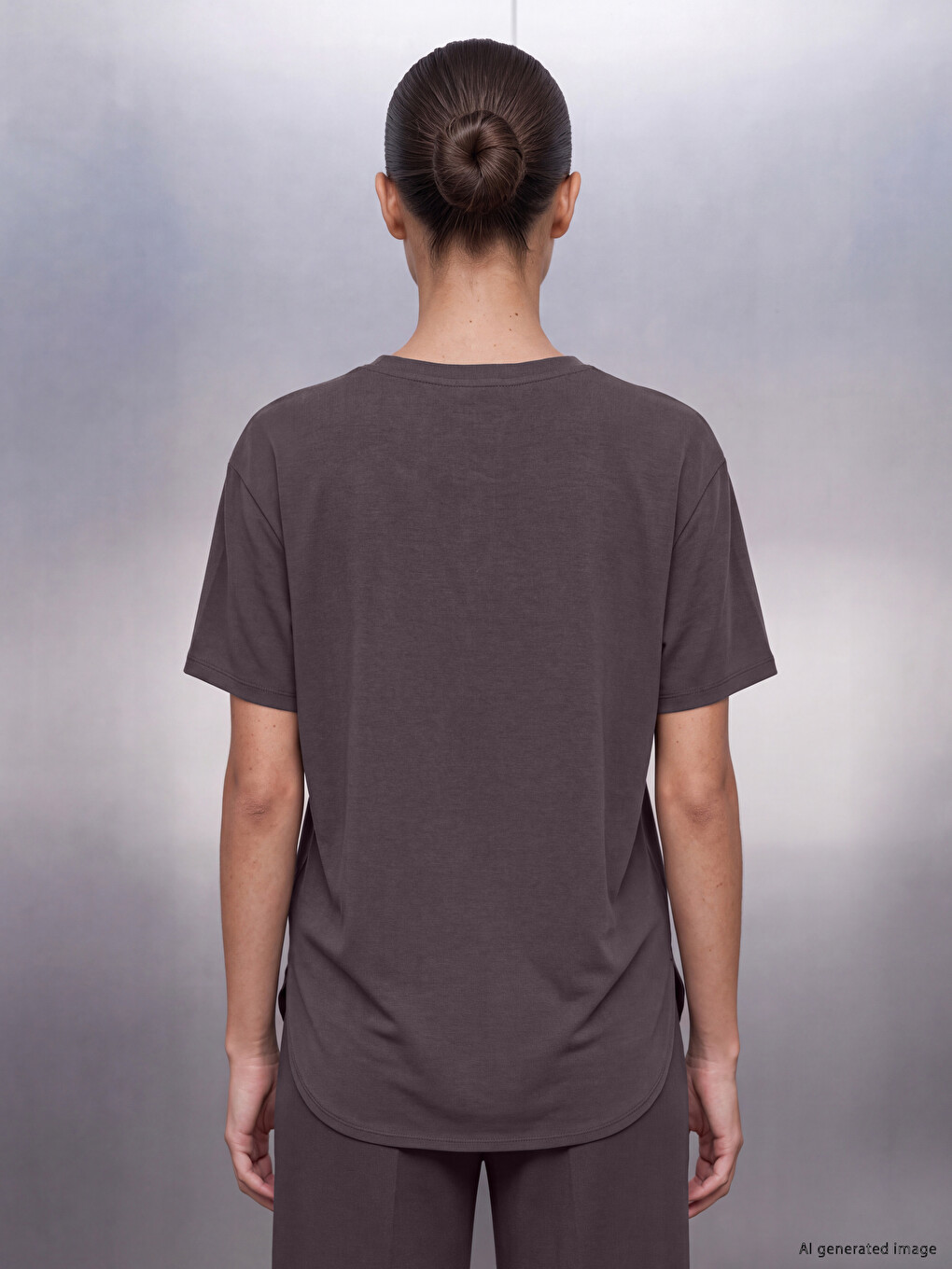 Oversize Modal Blended Women's Sport T-shirt-3