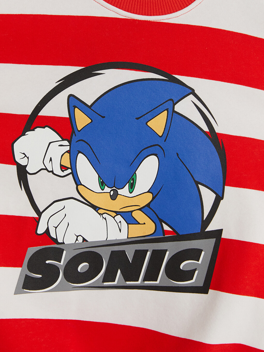 Kırmızı Sonic Baskılı Erkek Çocuk Sweatshirt-2