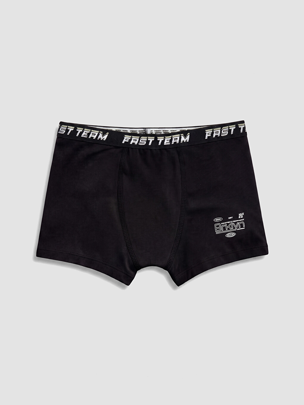 Siyah Erkek Çocuk Baskılı 3'lü Boxer-3