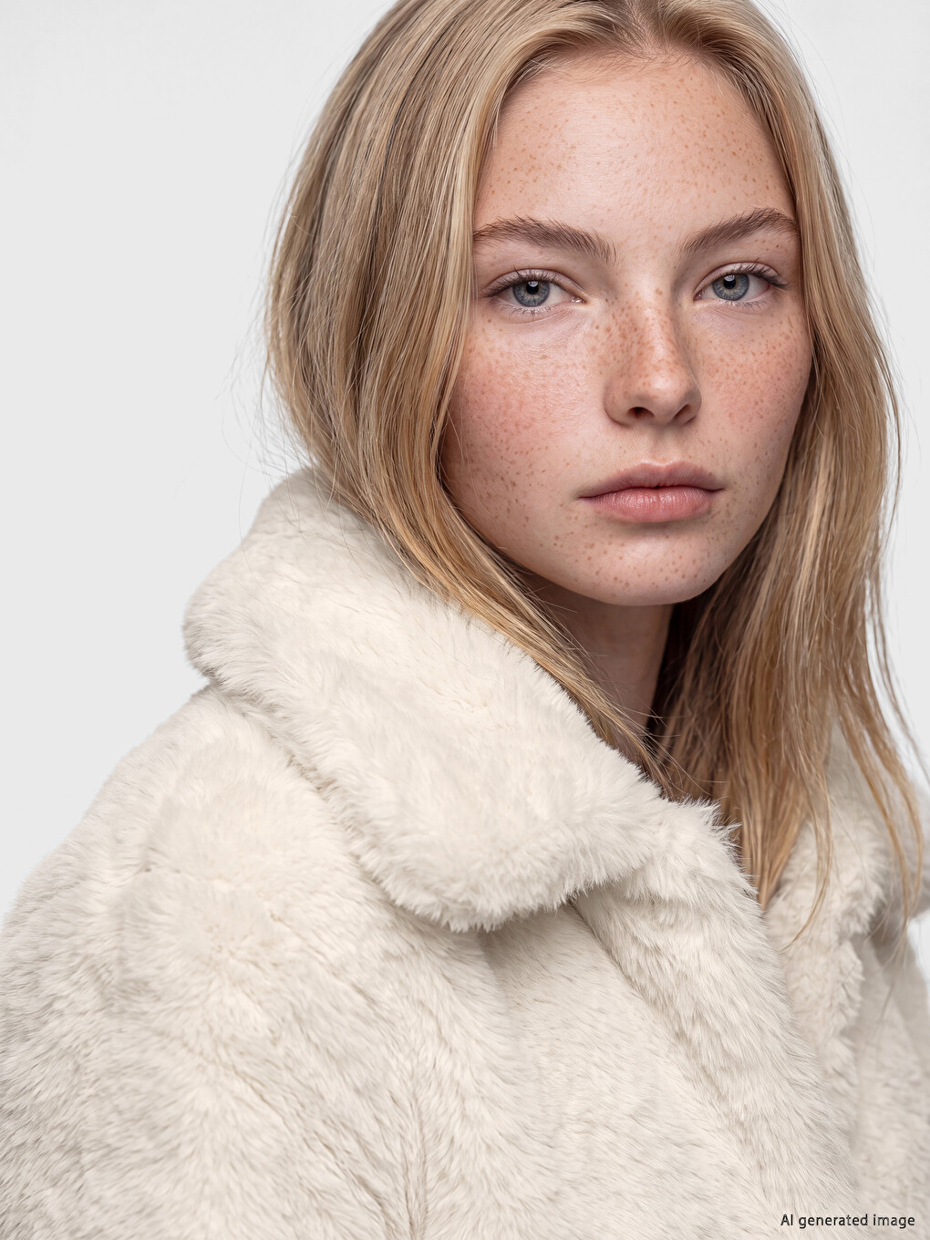 Shirt Collar Women's Plush Coat-3