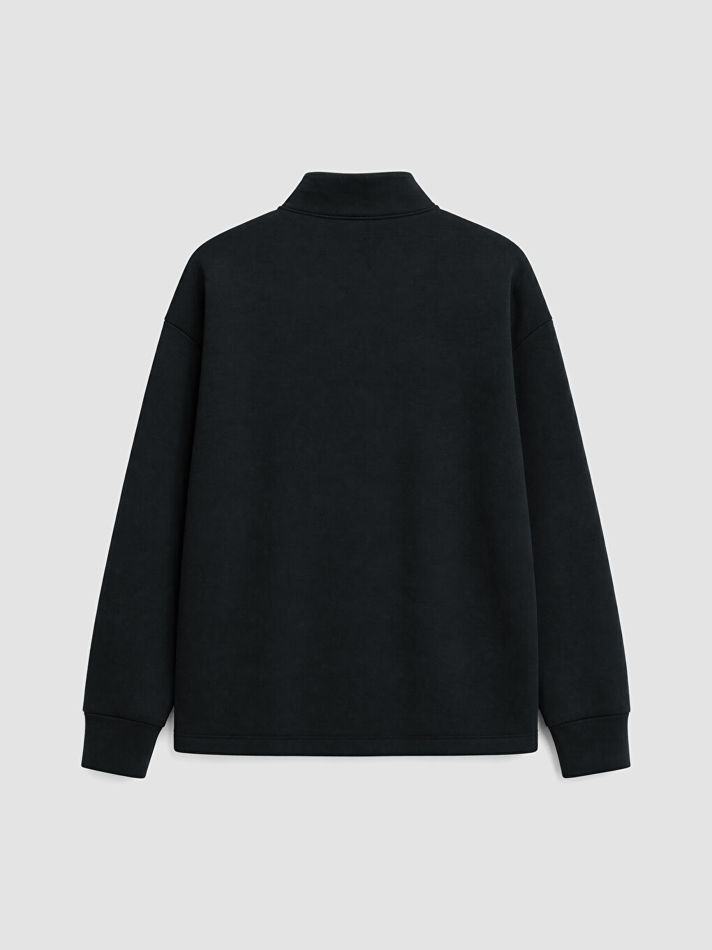 Siyah Soft Touch Oversize Kadın Sweatshirt-6