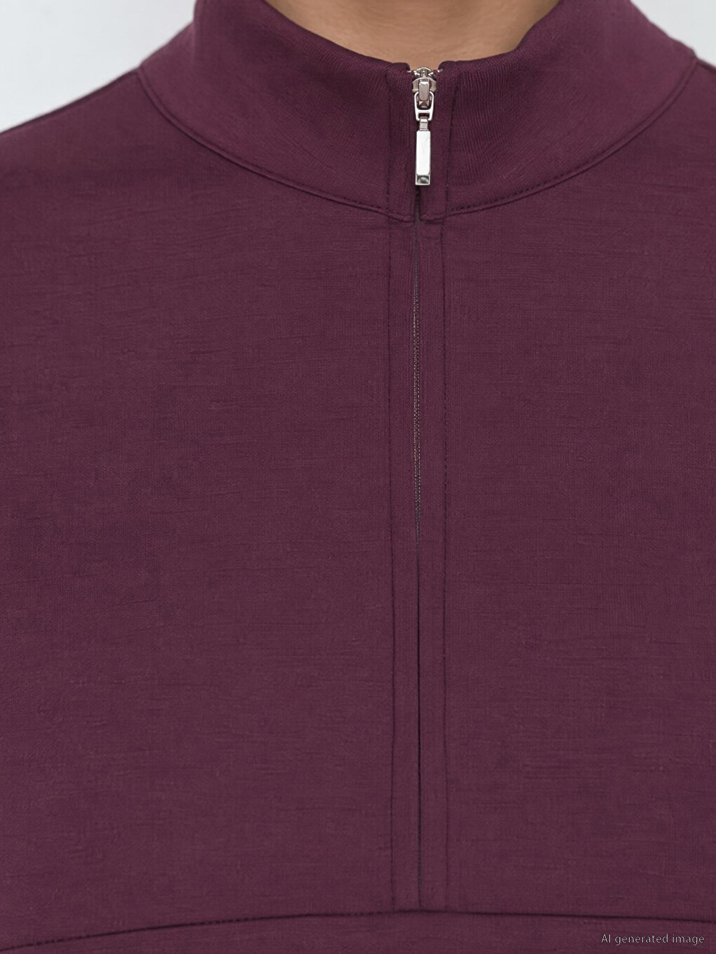 Bordo Soft Touch Oversize Kadın Sweatshirt-2