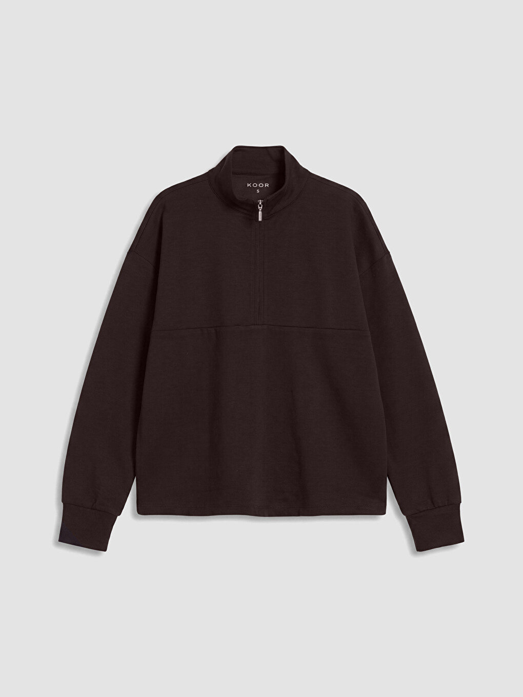 Kahverengi Soft Touch Oversize Kadın Sweatshirt-4