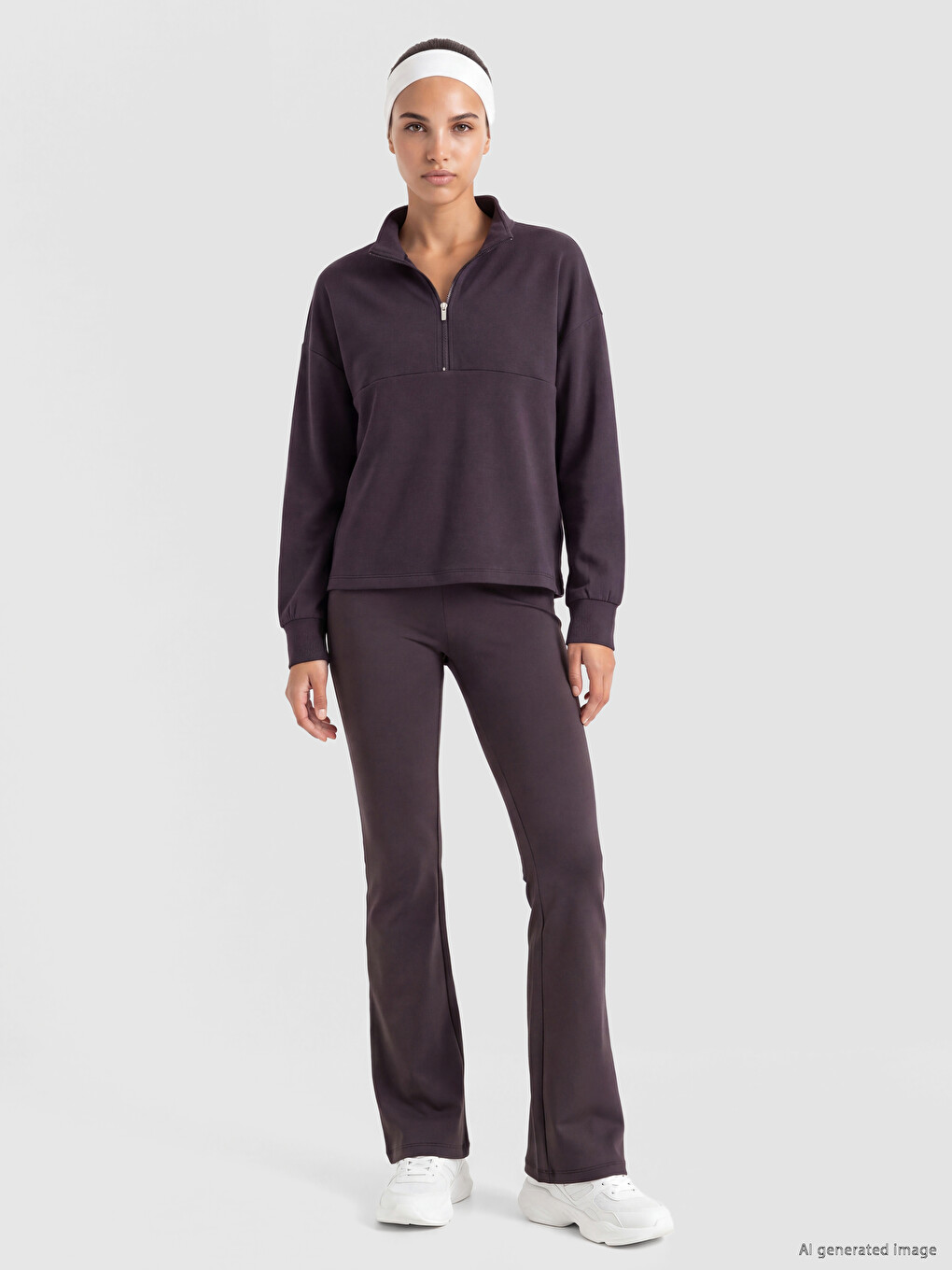 Mürdüm Soft Touch Oversize Kadın Sweatshirt-1