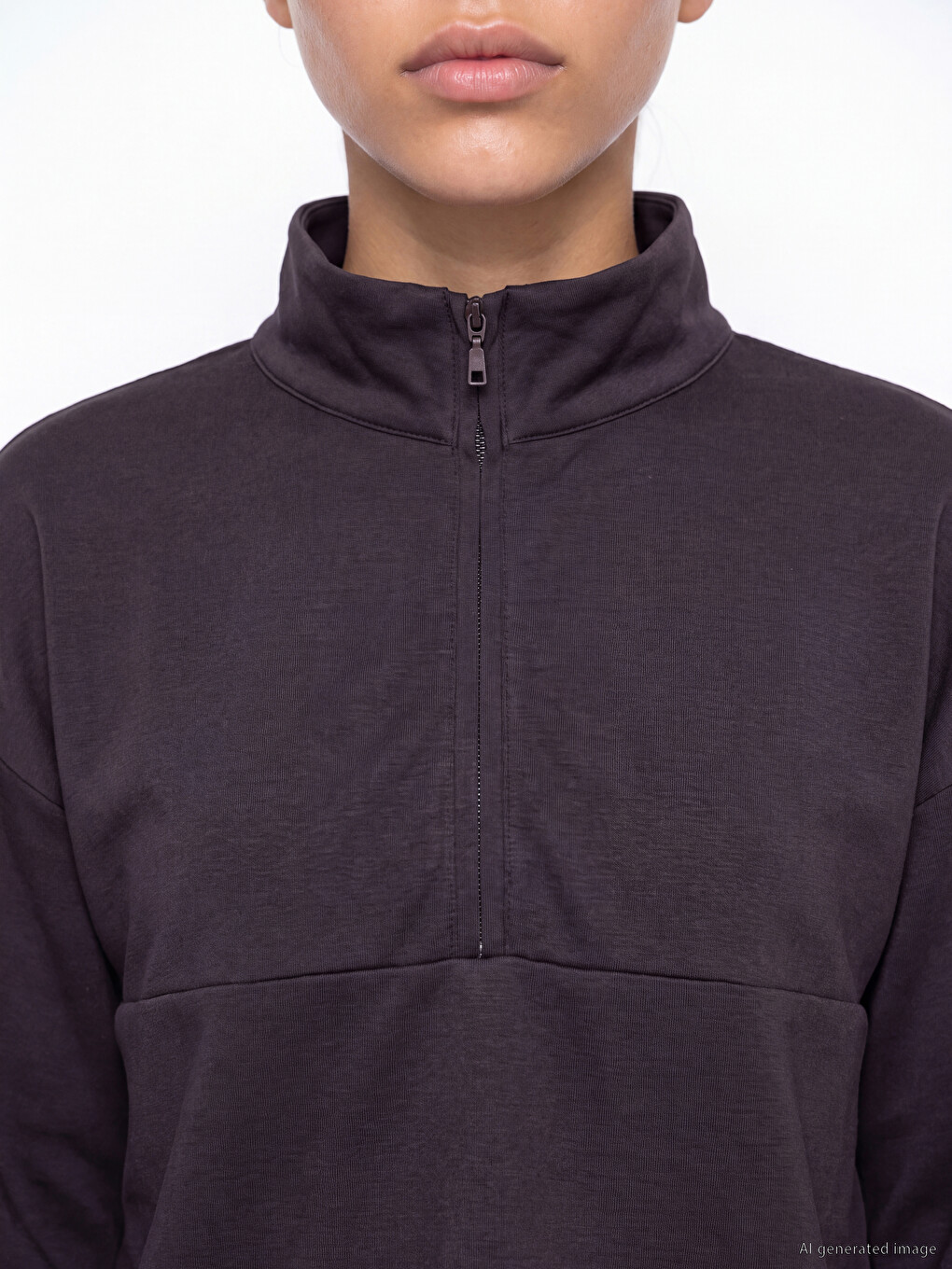 Mürdüm Soft Touch Oversize Kadın Sweatshirt-3