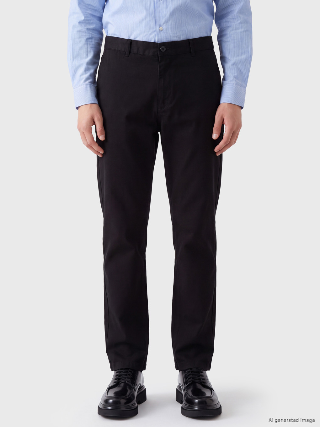 Pantaloni Bărbați Regular Fit Din Gabardină-1