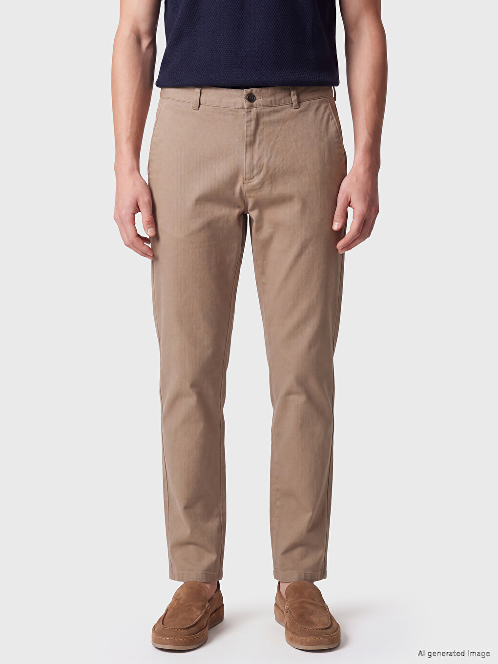 Regular Fit Gabardine Men's Trousers-1