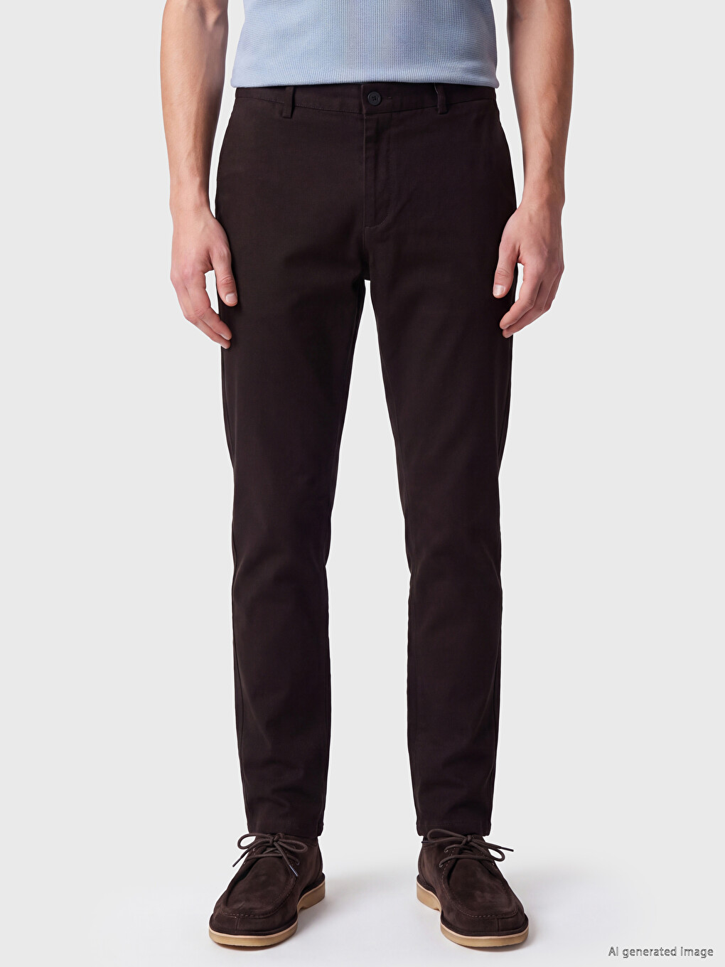 Regular Fit Gabardine Men's Trousers-1