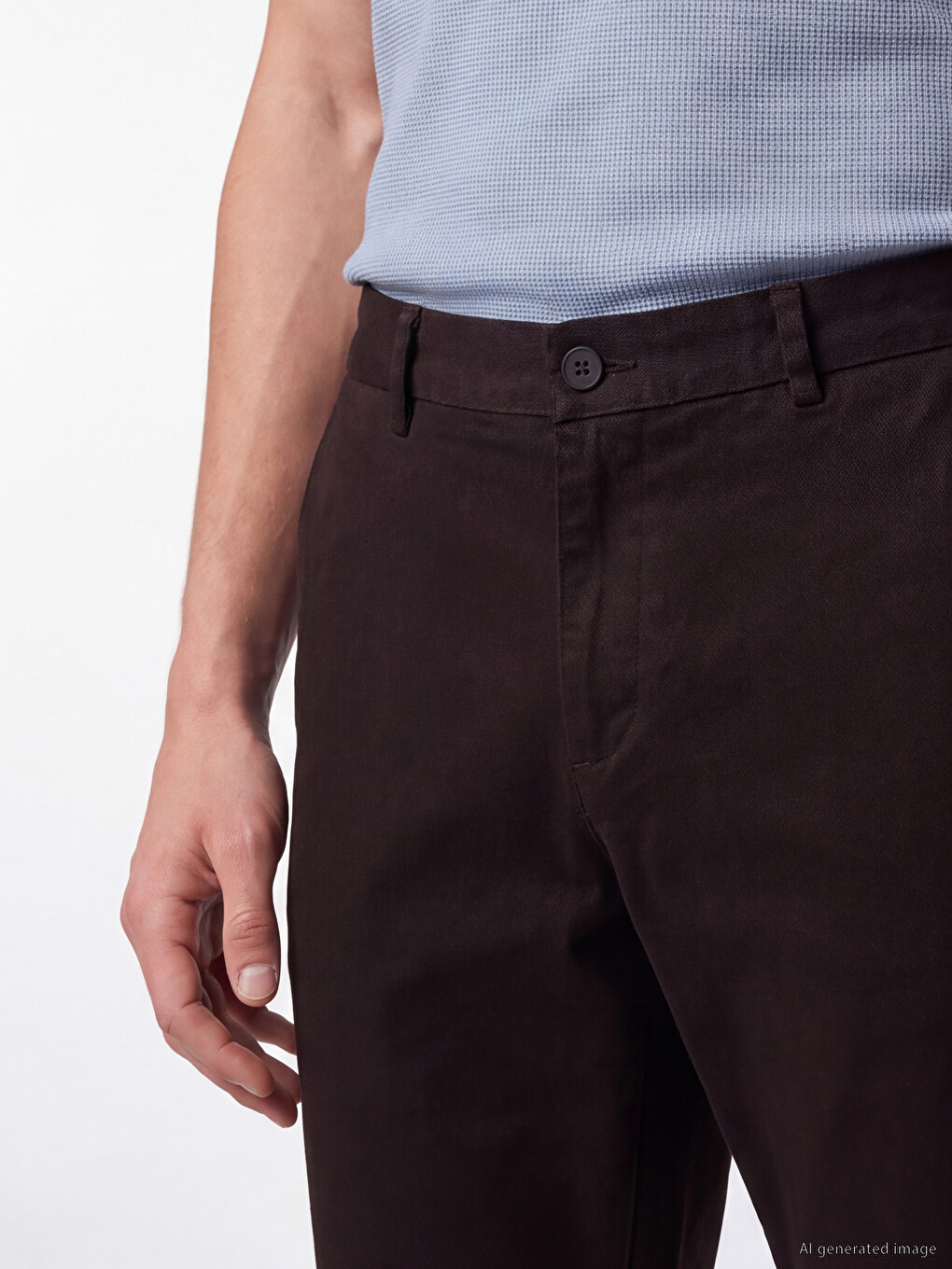 Regular Fit Gabardine Men's Trousers-2