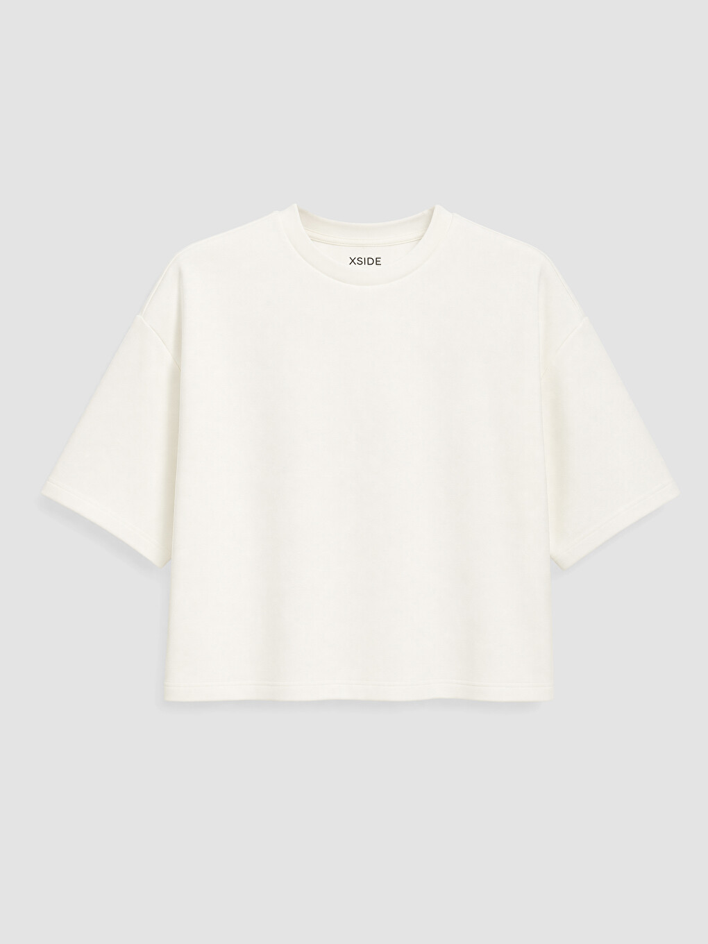 Beyaz Oversize Soft Touch Kadın Tişört