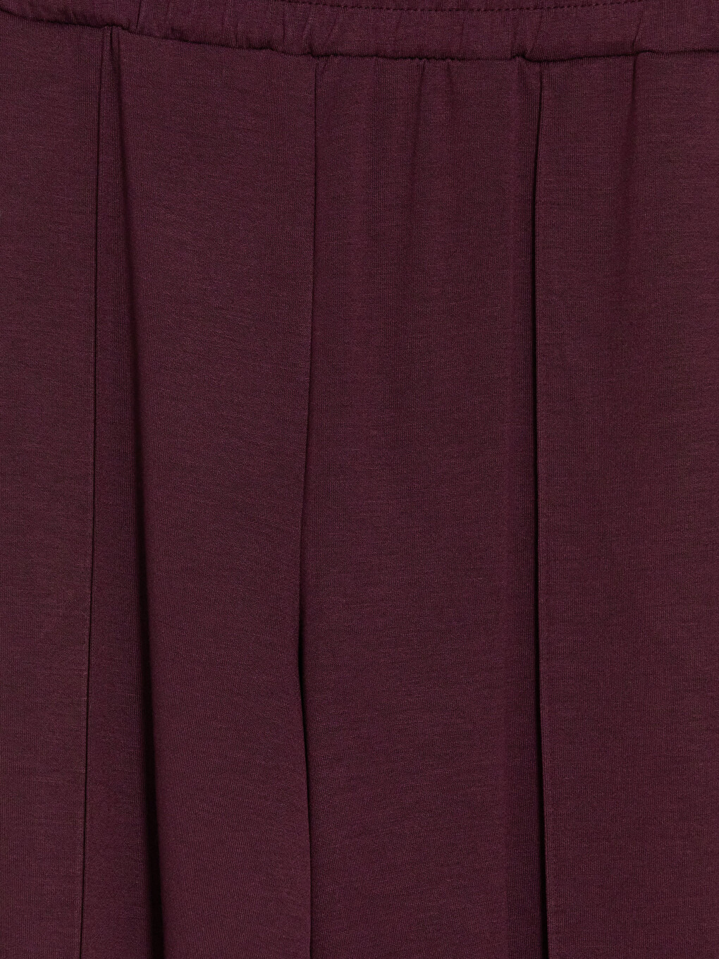 Bordo Beli Lastikli Soft Touch Kadın Spor Eşofman Altı-1