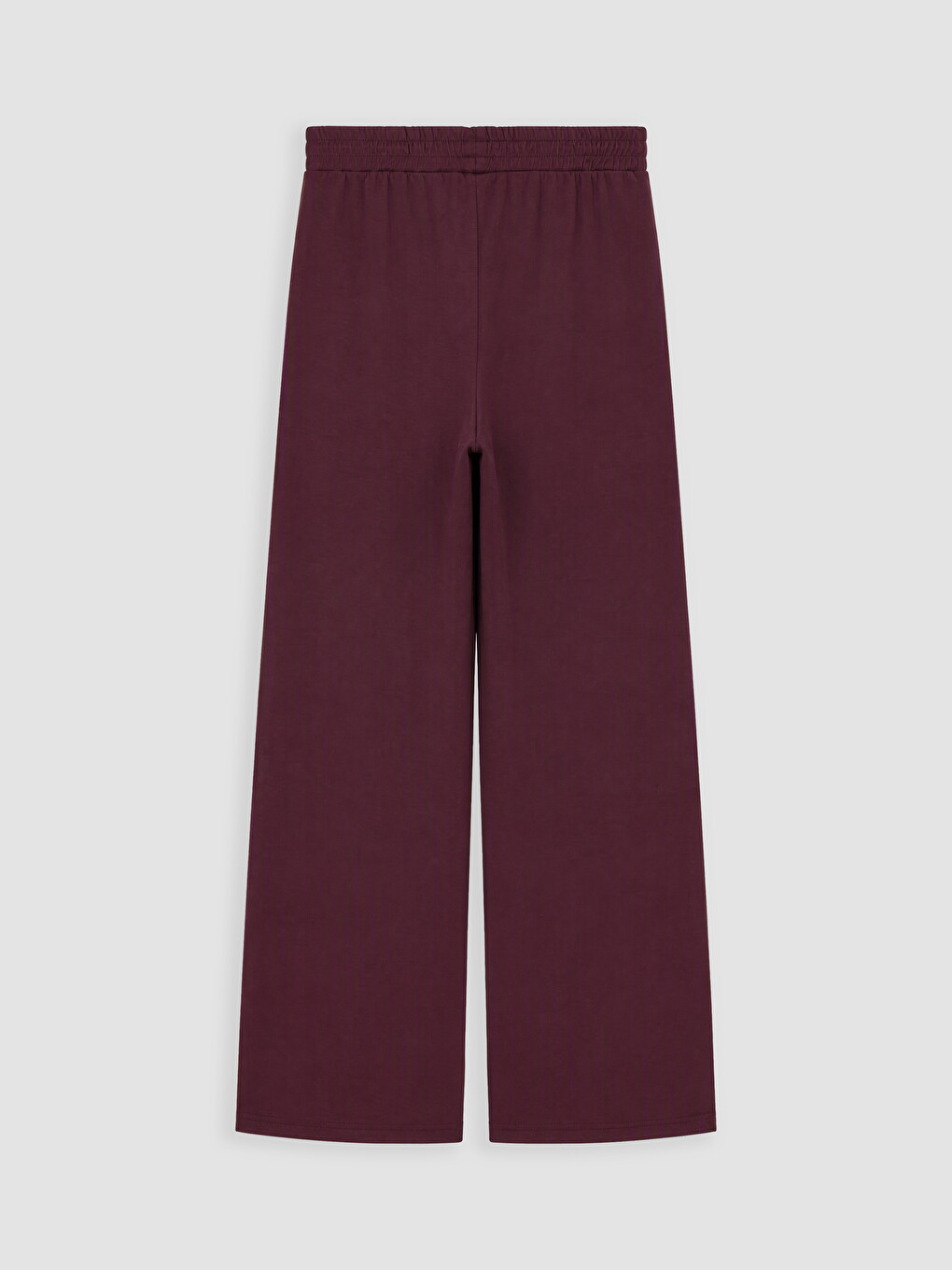 Bordo Beli Lastikli Soft Touch Kadın Spor Eşofman Altı-2