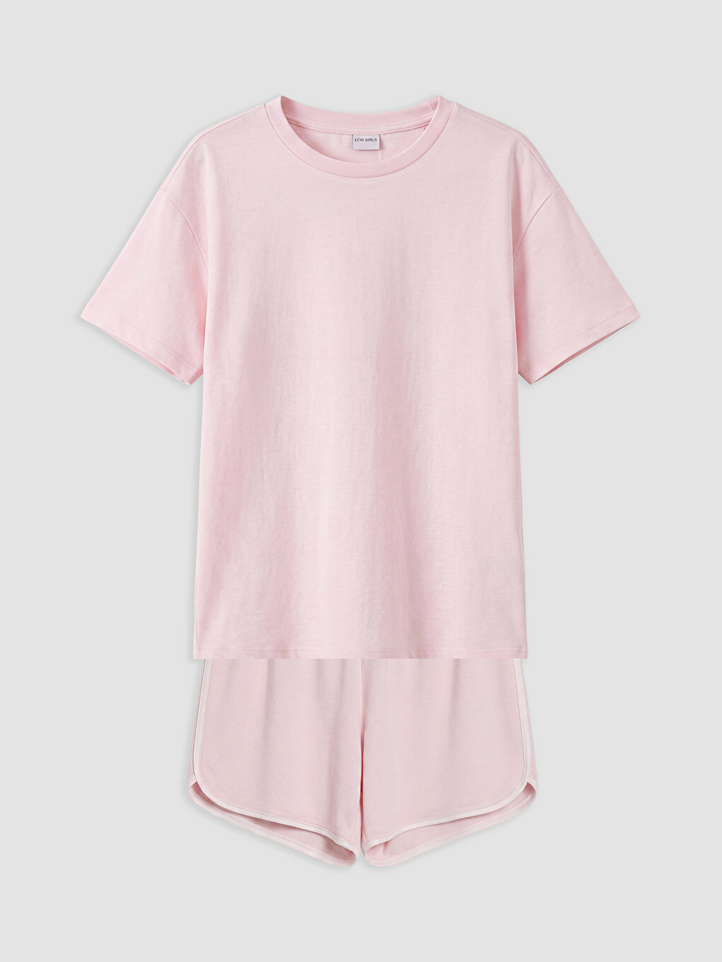 Pembe Kız Çocuk Soft Touch Şortlu Takım