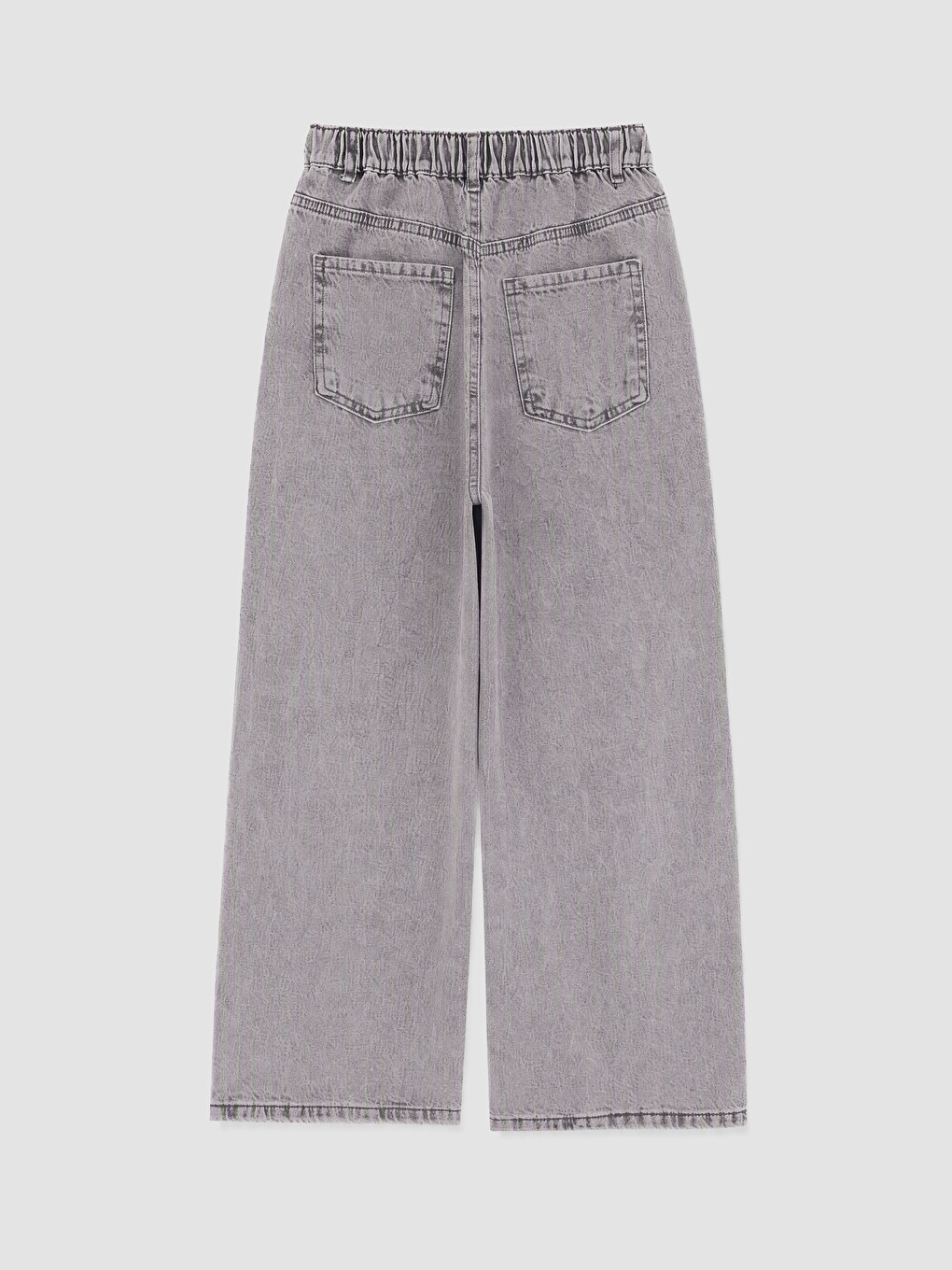 Wideleg Embroidered Girls' Jeans-2