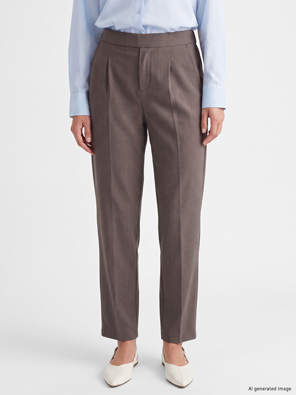 Pantallona Stofi Carrot Fit Për Gra-1