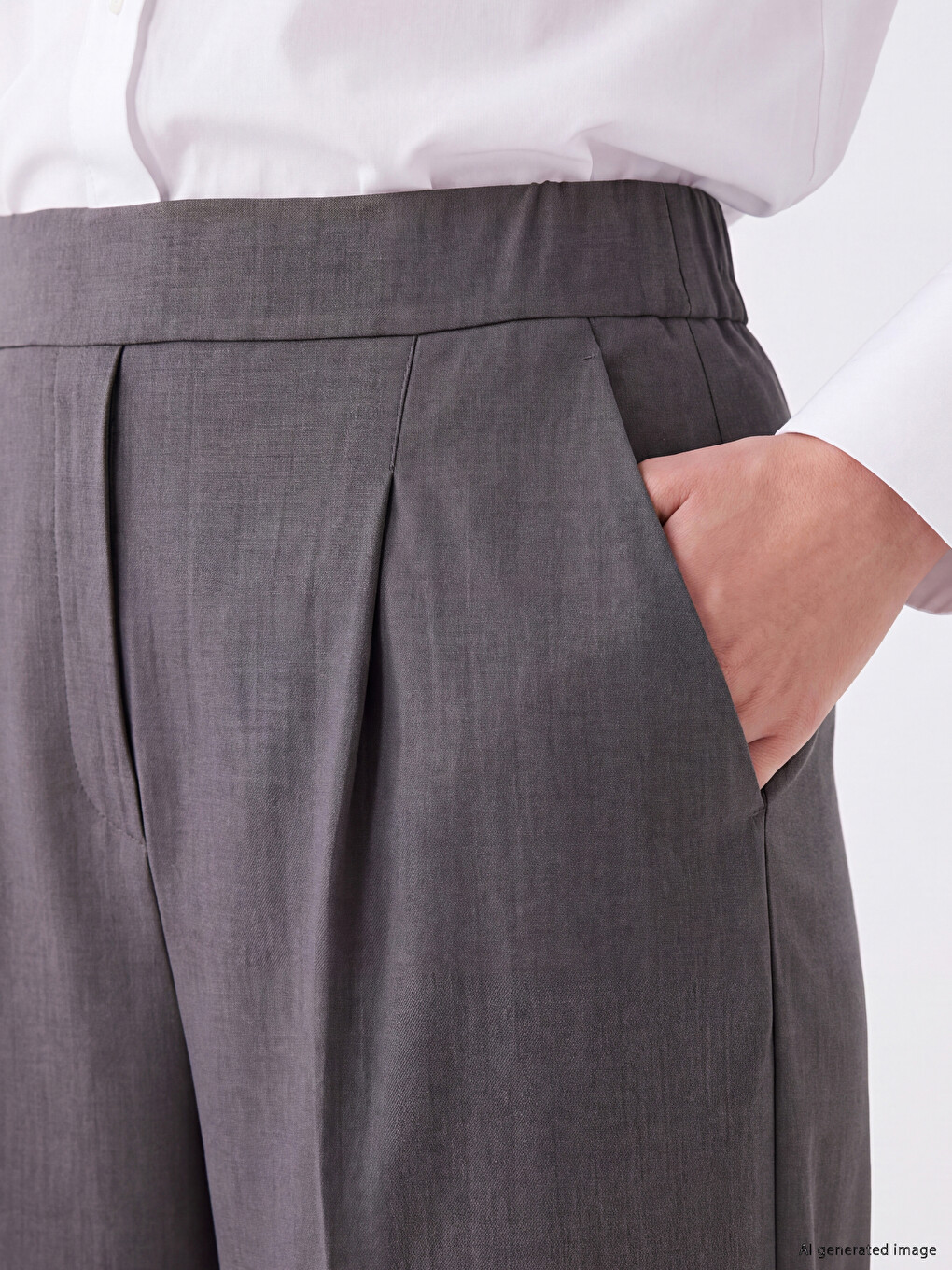 Pantallona Stofi Carrot Fit Për Gra-2