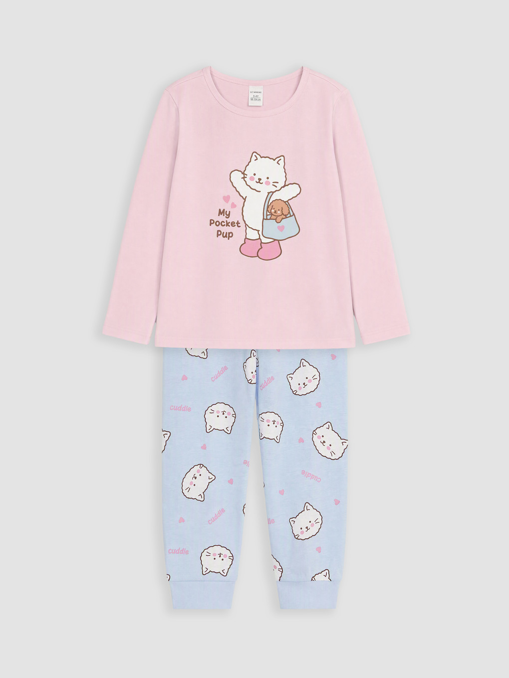 Printed Girls' Pyjamas Set