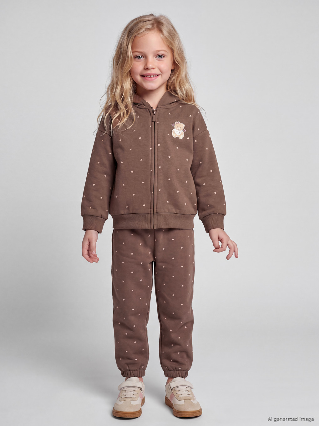  Patterned Girls' Thick Jogger Sweatpants