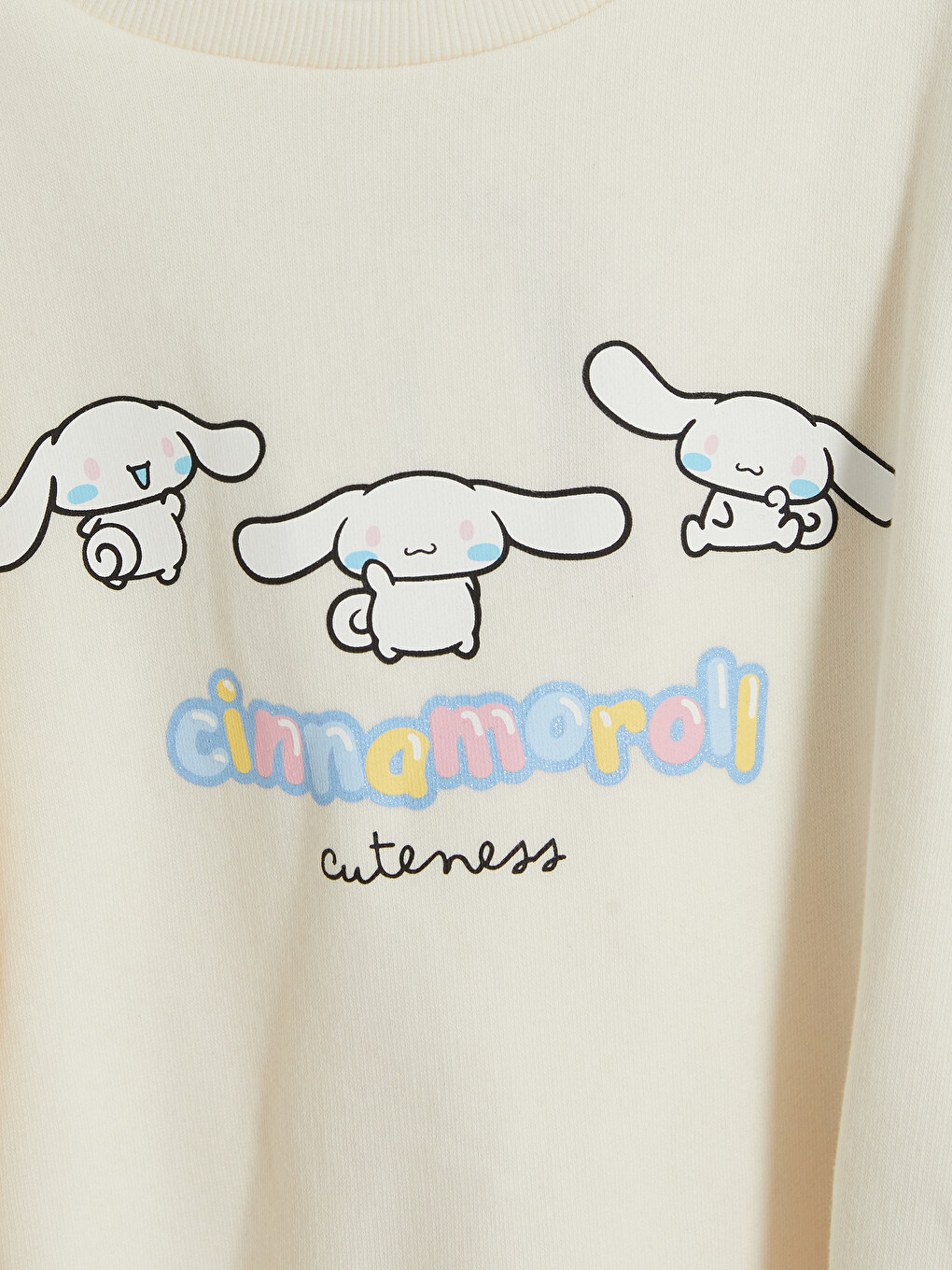 Ekru Cinnamoroll Baskılı Kız Çocuk Eşofman Takım-2